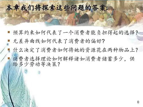 曼昆微观经济学第二十一章消费者理论