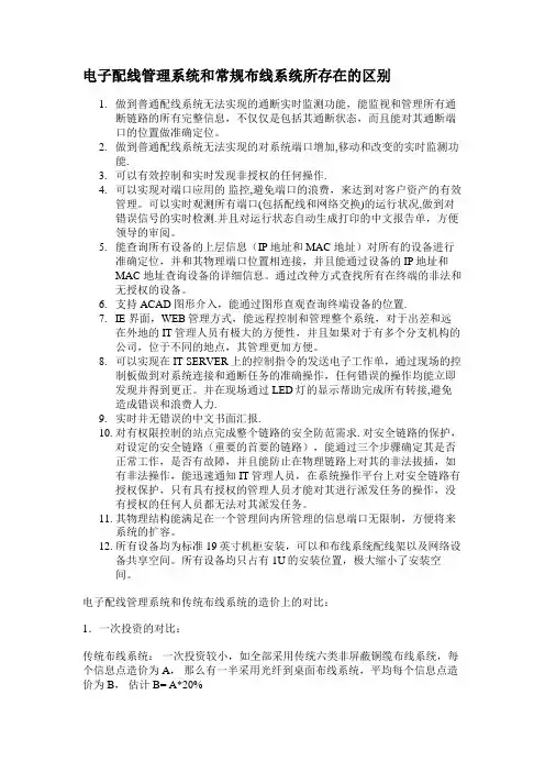 电子配线架好处