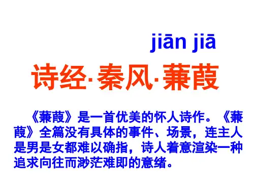 诗经·秦风·蒹葭