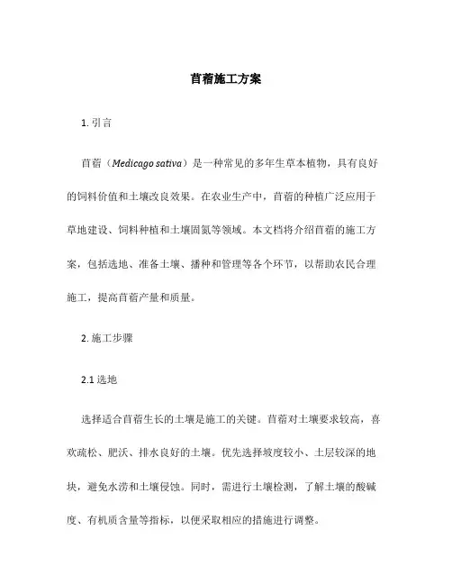 苜蓿施工方案