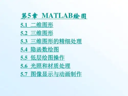 第5章MATLAB绘图99930资料