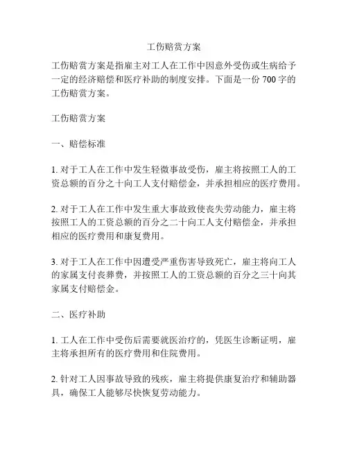 工伤赔赏方案