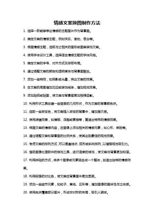 情感文案换图制作方法