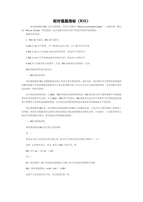 相对强弱指标(RSI)