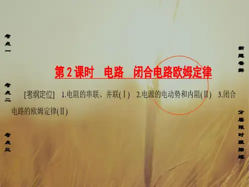 非常考案2018版高考物理一轮复习课件：第七章 恒定电流 第2课时
