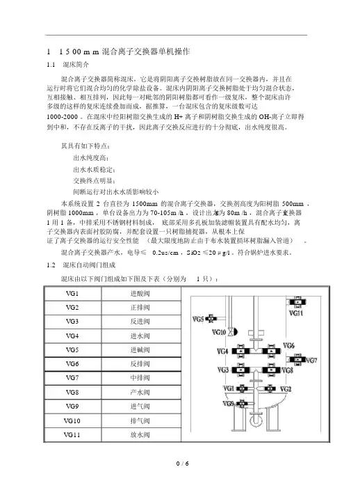 1500混合离子交换器再生