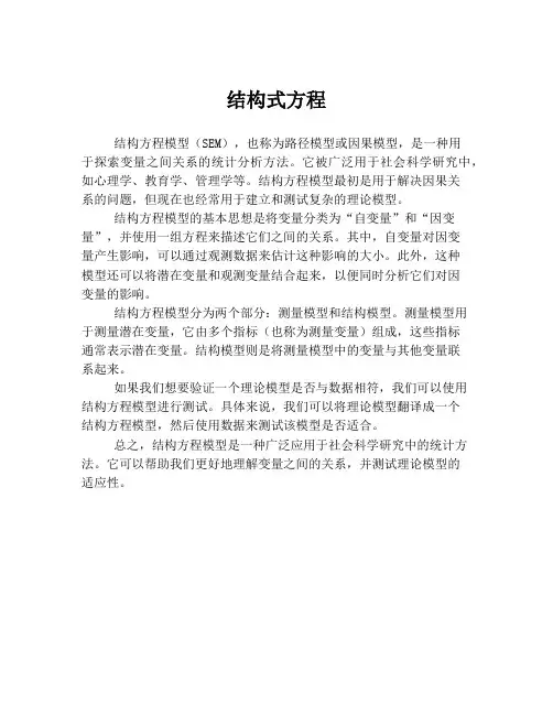 结构式方程