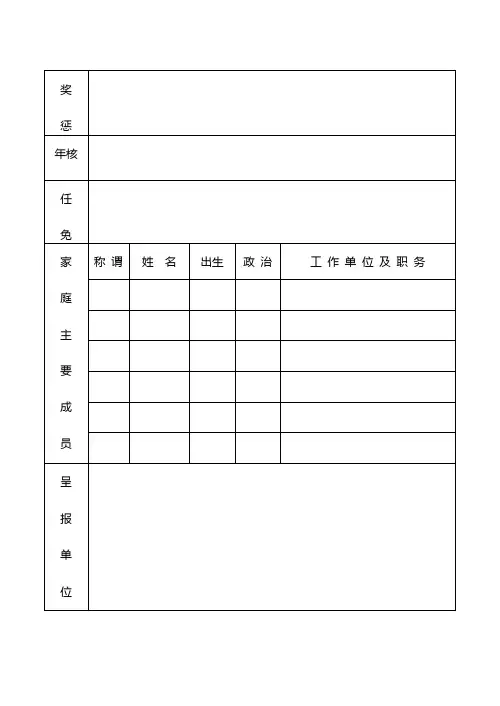 干 部 基 本 信 息 登 记 表