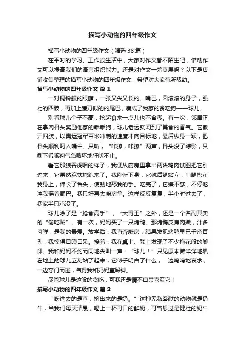 描写小动物的四年级作文