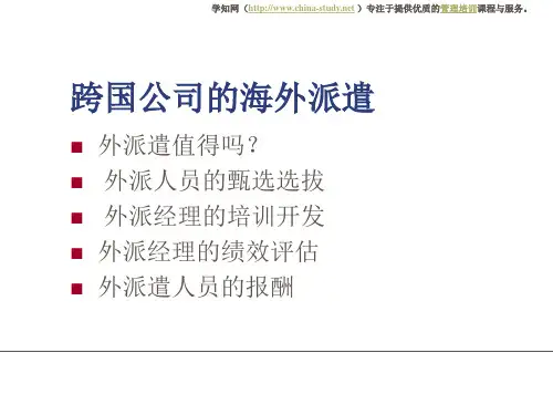 跨国公司的海外派遣