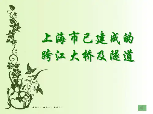 上海市已建成的跨江大桥及隧道
