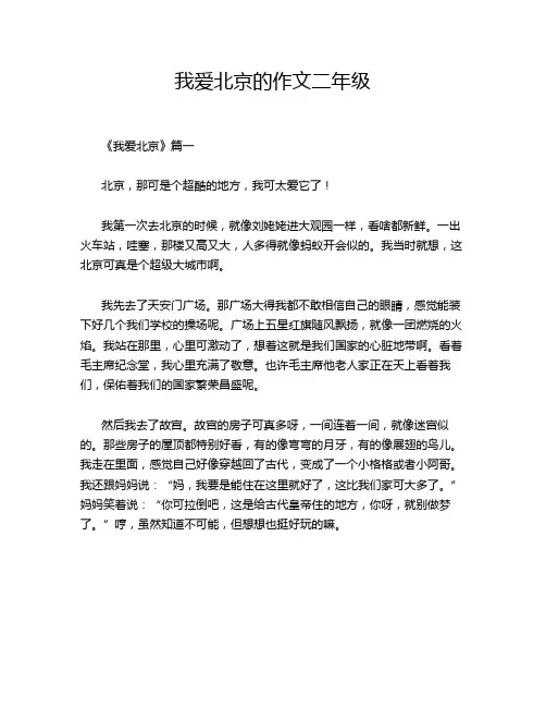 我爱北京的作文二年级