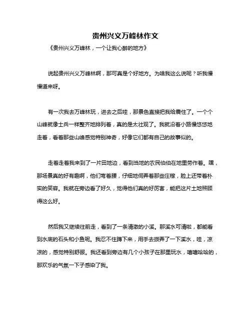 贵州兴义万峰林作文