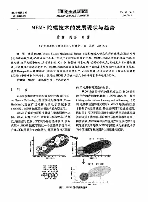 MEMS陀螺技术的发展现状与趋势