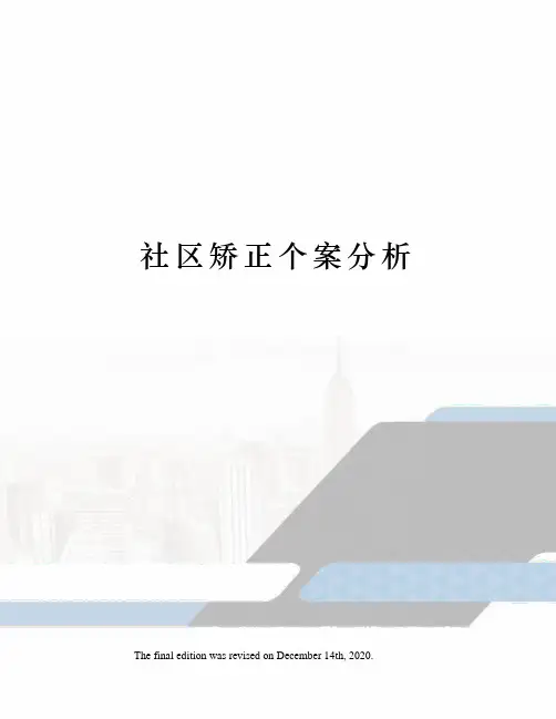 社区矫正个案分析