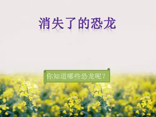 消失了的恐龙PPT