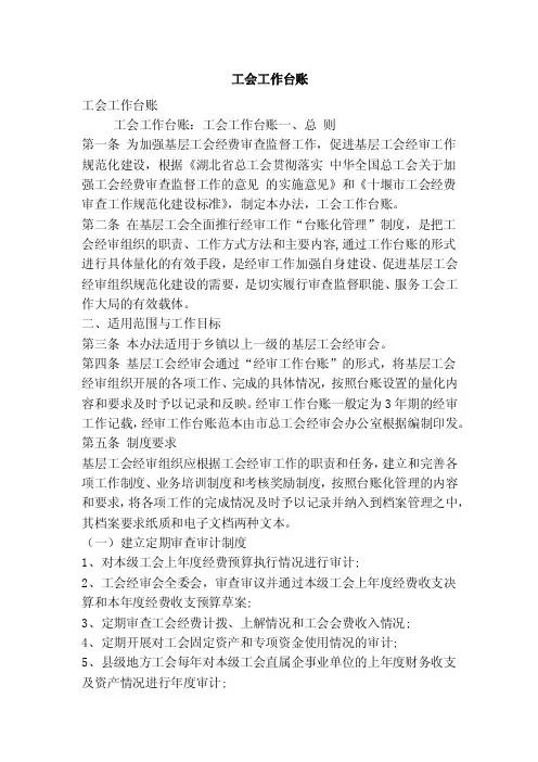 工会工作台账（精简版）