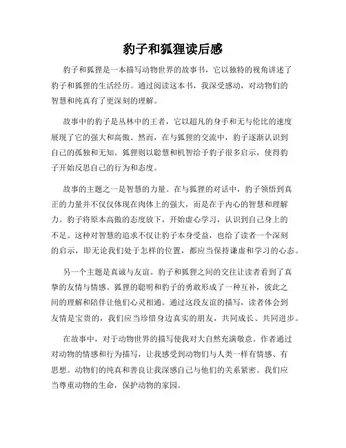 豹子和狐狸读后感