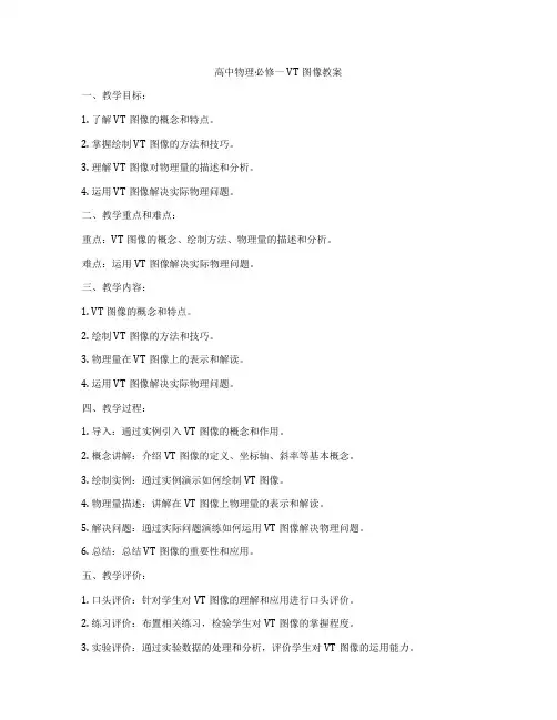 高中物理必修一VT图像教案