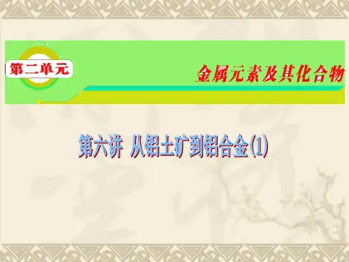 【化学课件】2012届高考化学从铝土矿中提取铝考点复习