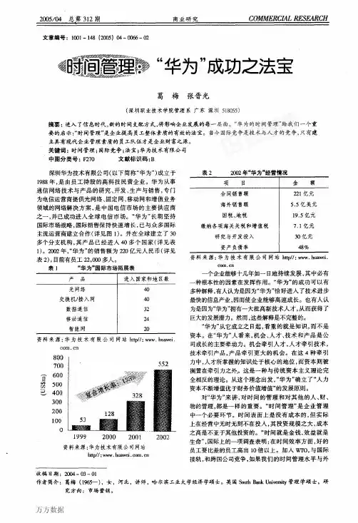 时间管理华为成功之法宝