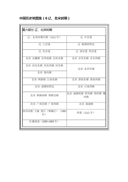 中国历史地图集（6辽、北宋时期）