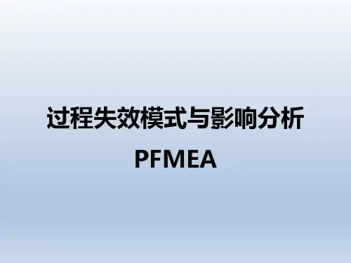 过程失效模式与影响分析PFMEA