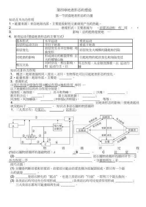 地理必修一第四章知识点汇总讲课稿