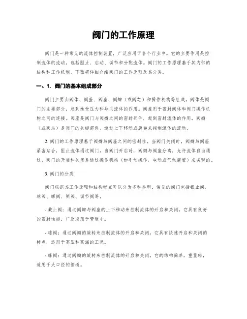 阀门的工作原理
