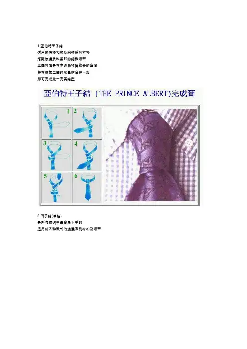 商务礼仪之--领带和丝巾的记法图解