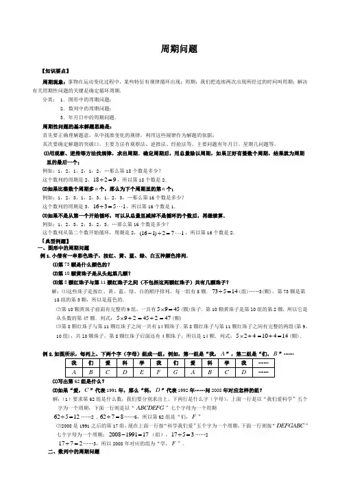 小学数学思维方法：周期问题