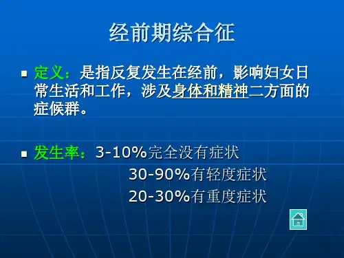 第三章-经前期综合征&更年期