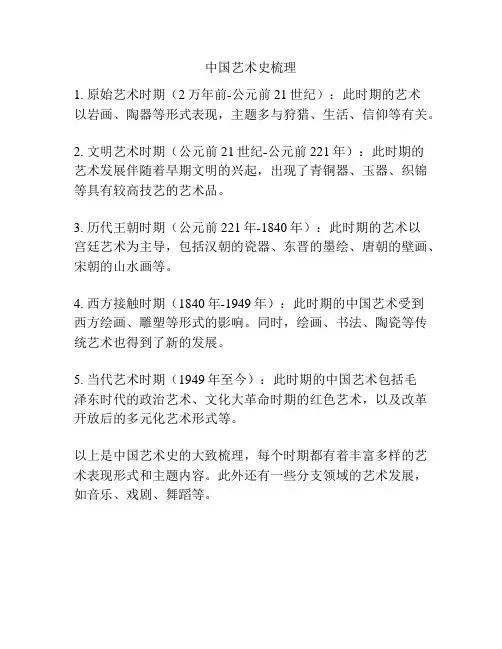 中国艺术史梳理