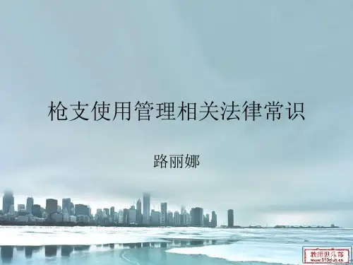 枪支使用管理相关法律法规 共35页PPT资料