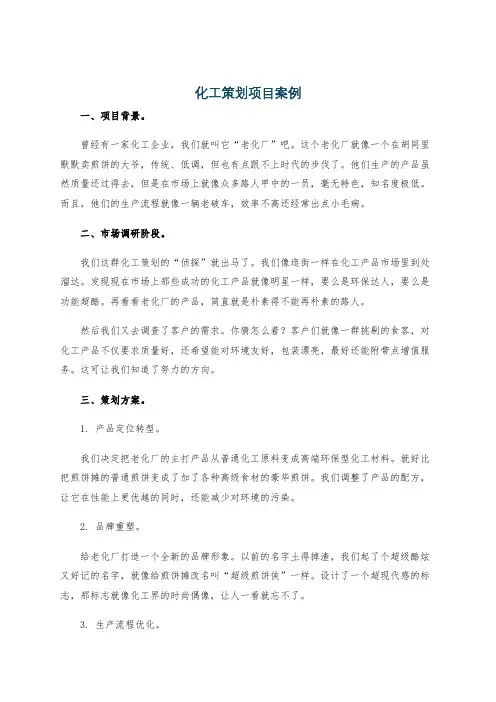 化工策划项目案例
