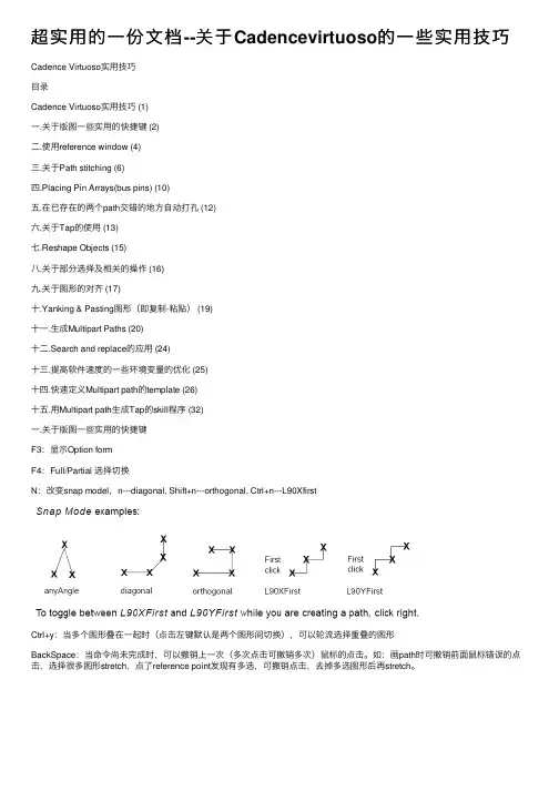 超实用的一份文档--关于Cadencevirtuoso的一些实用技巧