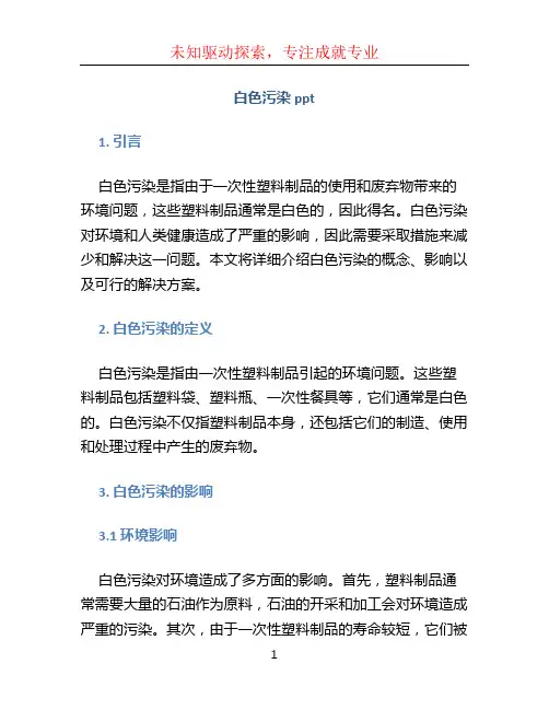 白色污染ppt