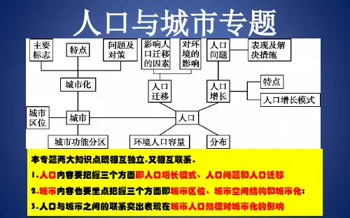 高考地理二轮复习微专题—人口与城市