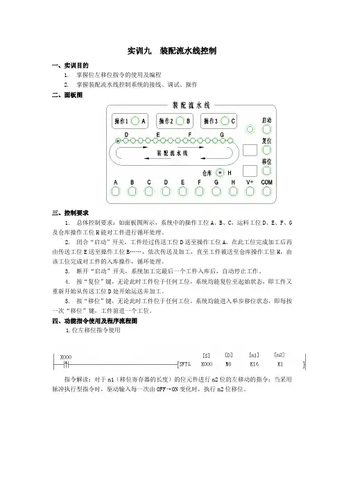 实训九  装配流水线控制