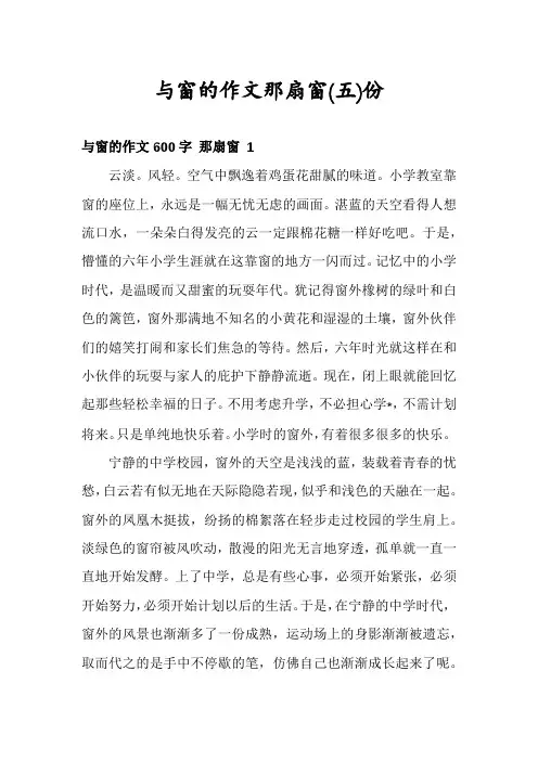 与窗的作文那扇窗份