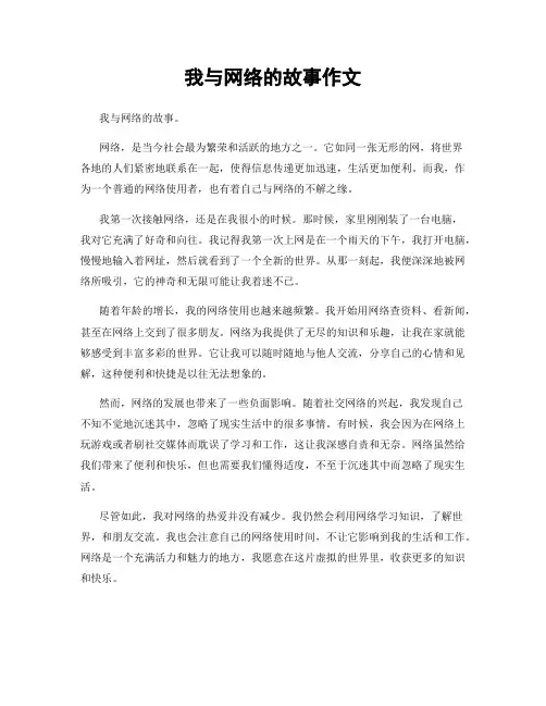 我与网络的故事作文