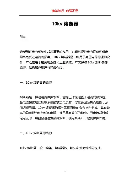 10kv熔断器