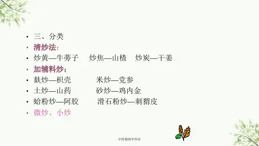 中药炮制学炒法课件