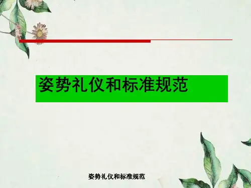 姿势礼仪与标准规范