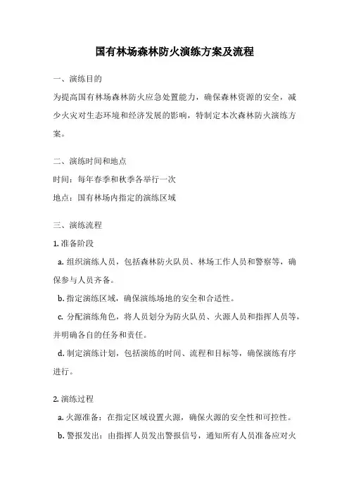 国有林场森林防火演练方案及流程