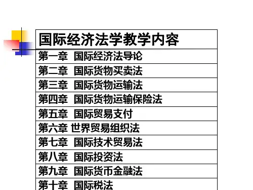 第一章国际经济法导论