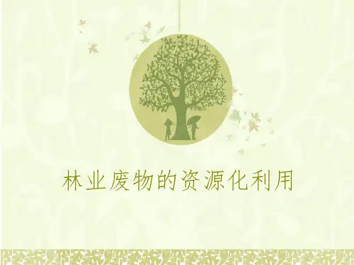 林业废物的资源化利用