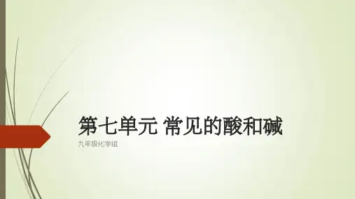 第七单元常见的酸和碱复习课件(共42张PPT)-九年级化学鲁教版下册