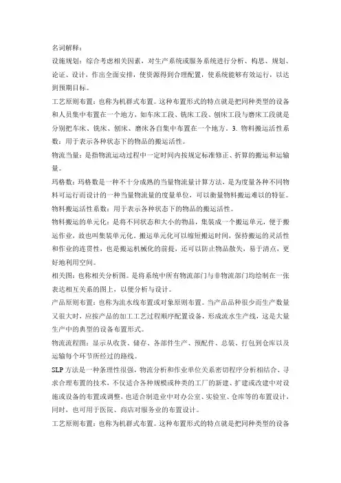 物流系统复习提纲