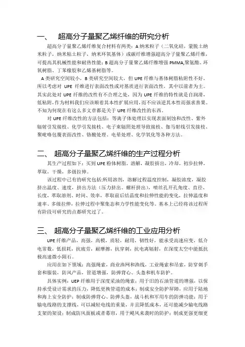 超高分子量聚乙烯纤维研究分析